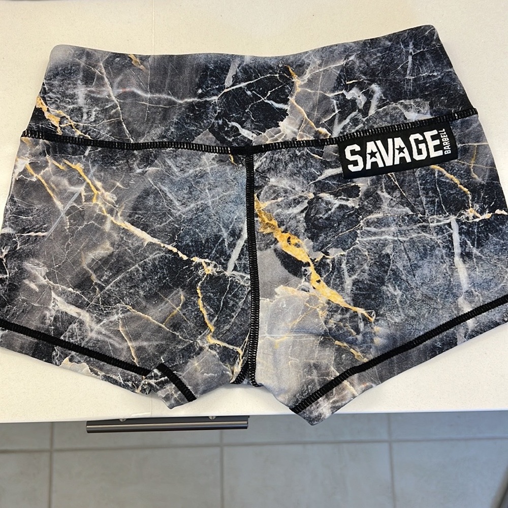 Savage barbell booty shorts